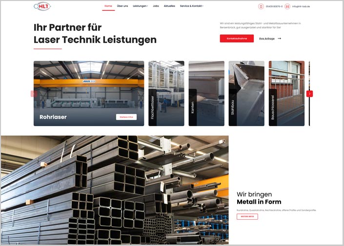 Neue Website für HLT Laser Technik GmbH, Bersenbrück